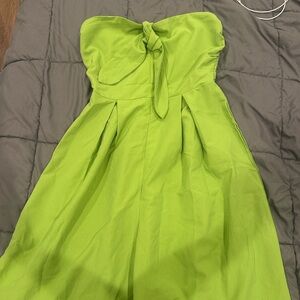 Vibrant Lime Strapless Dress